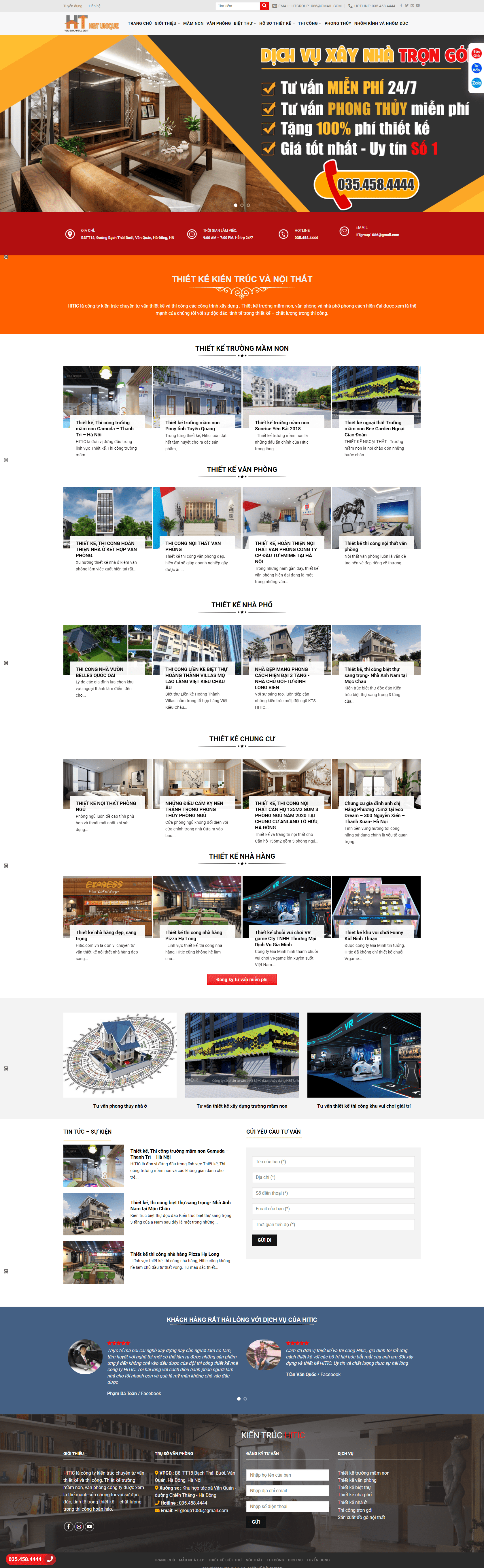 Mẫu website xây dựng